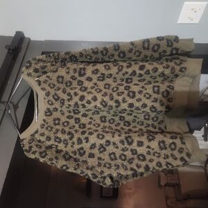 Leopard Print Fuzzy Sweater